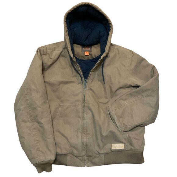 Ranch Tough XL Reg Hooded Work Jacket Brown Insulated Heavy-Duty Carhartt Style - Picture 3 of 8